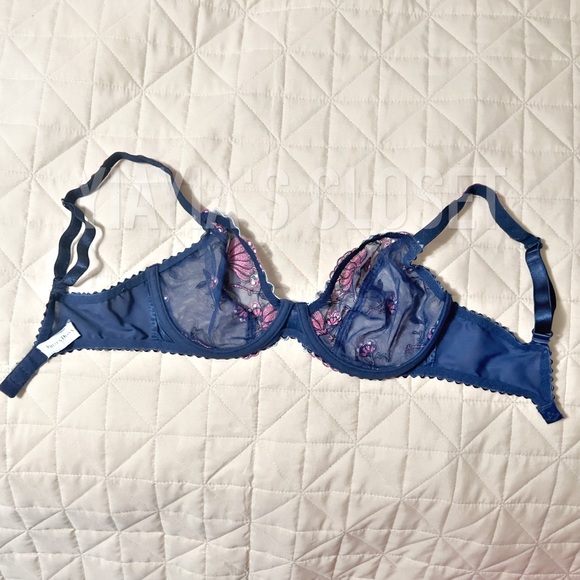 Prima Donna 30D Eden Luxury Balcony Vintage Bra 0162514 in Blue Paradise - Picture 6 of 16